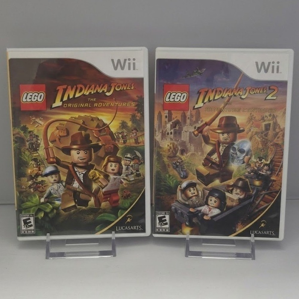 LEGO Indiana Jones Original Adventures & Adventure Continues Bundle Nintendo Wii